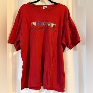 Vintage Speedo Eco Adventure Graphic Tee XL Red 90s Y2K
